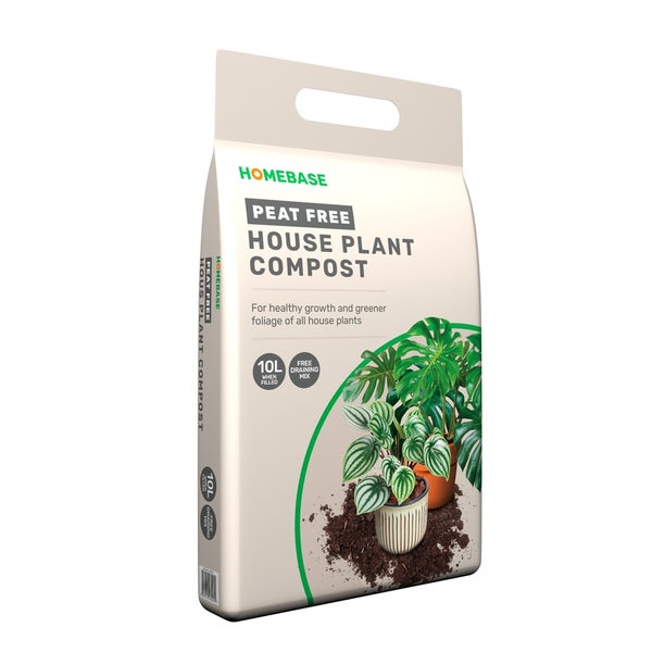 Homebase Peat Free Houseplant Compost 10L Homebase
