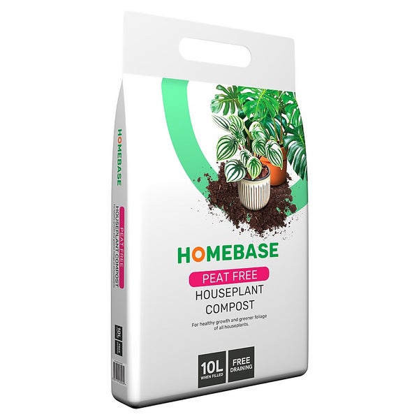 Offer Homebase Homebase Peat Free Houseplant Compost 10L