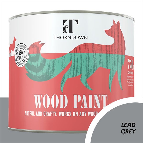 Thorndown Wood Paint Lead Grey 750ml Homebase