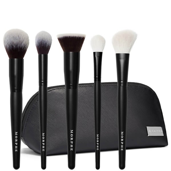 Morphe Face The Beat 5 Piece Brush Collection and Bag (Worth £79.00 ...