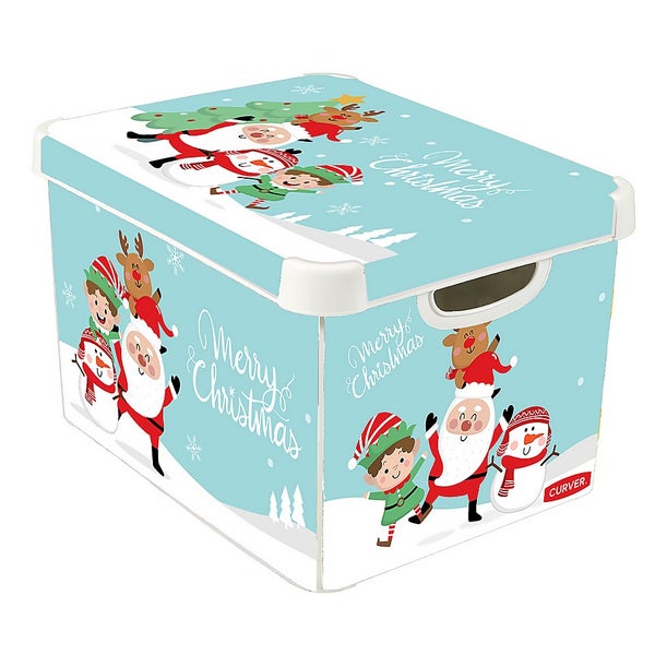 Santa & Friends Christmas Decorations Storage Box Homebase