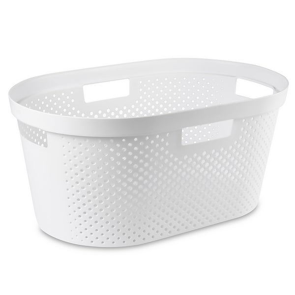 Infinity Laundry Basket White Homebase