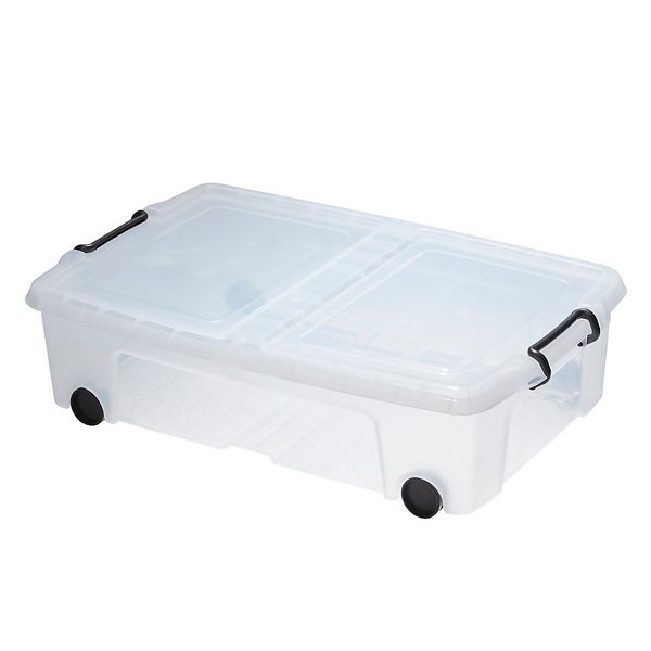 35L Heavy Duty Under Bed Box with Lid Homebase