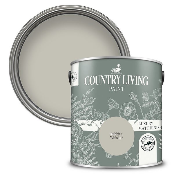 Country Living Matt Emulsion MultiSurface Paint Rabbits Whisker 2.5L