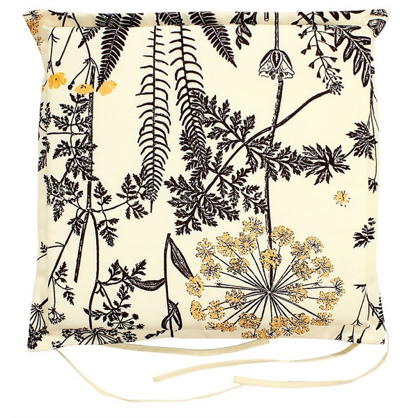 Floral Natural Outdoor Garden Seat Cushion Pad 2 pack Homebase