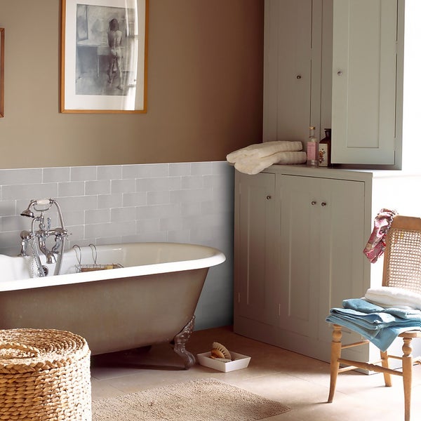 Country Living Artisan Antique White Ceramic Wall Tile 75 x 300mm 0