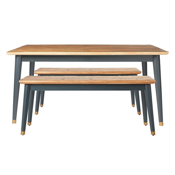 Franklin Dining Table and 2 Benches Homebase