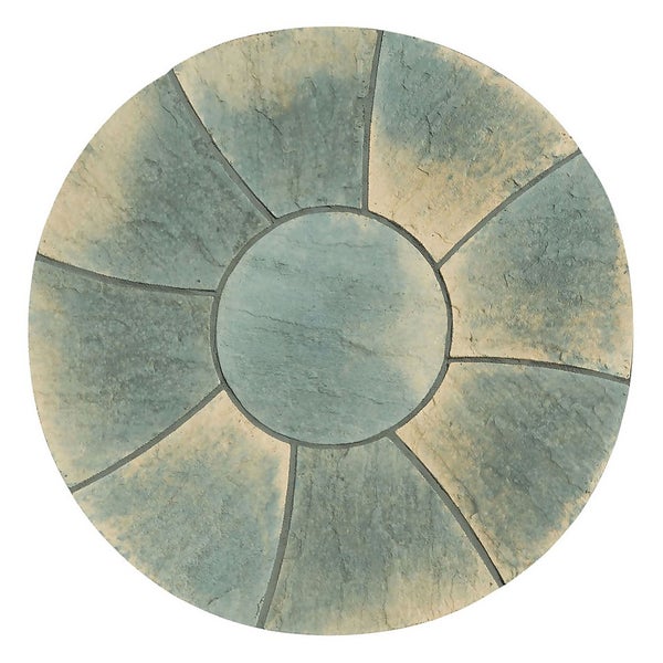 Stylish Stone Chantry Twist Circle Paving Kit 1.5m Antique Homebase