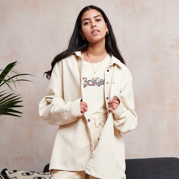Women's Cream cord jacket coord Beige Kickers