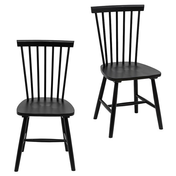 The Spindle Chair Set of 2 Black Homebase