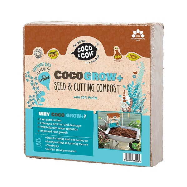Coco & Coir Coco Grow+ Seed & Cutting Compost + 20 Perlite 15L