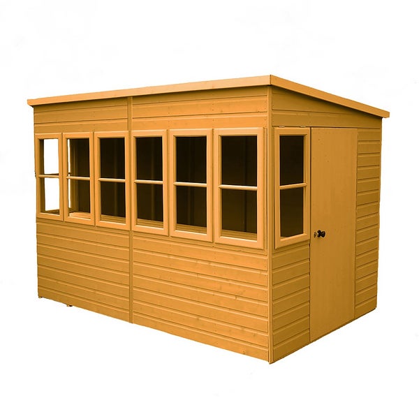 Offer Homebase Shire 10 x 6ft Sun Pent Shed Including