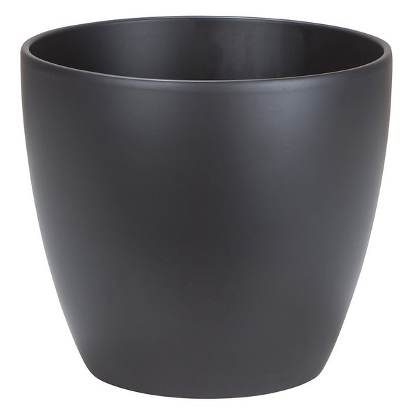 Black Anthracite Indoor Plant Pot 33cm Homebase