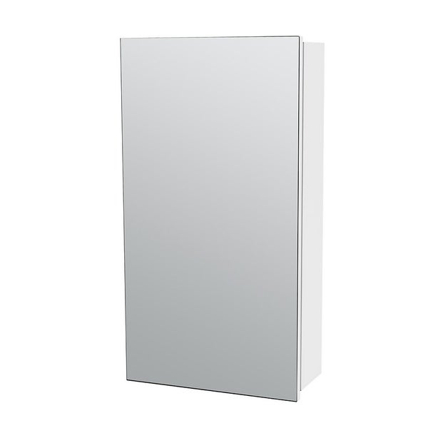 Single Door Mirrored Bathroom White Homebase