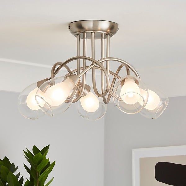 Altrincham 5 Light Semi Flush Ceiling Light Homebase