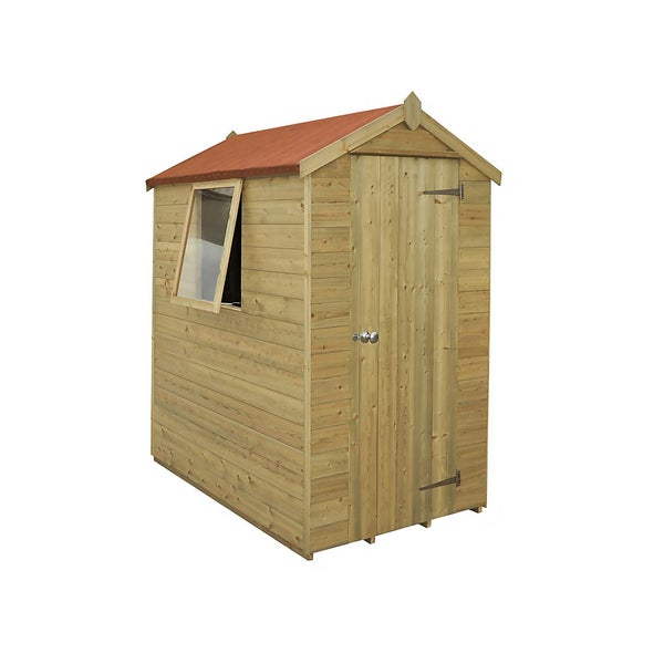 Tongue & Groove Pressure Treated 6x4ft Apex Shed Homebase