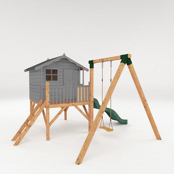 Country Living 5ft x 5ft Premium Hixon Tower Playhouse with Slide and