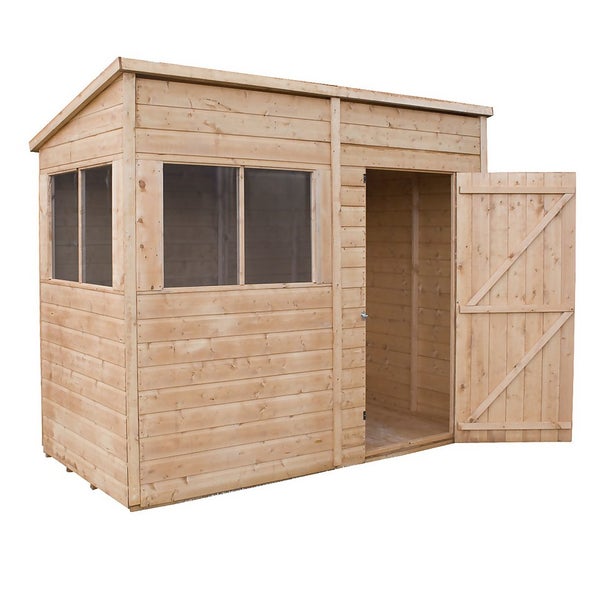 Offer Homebase Mercia 8ft x 4ft Premium Shiplap Modular