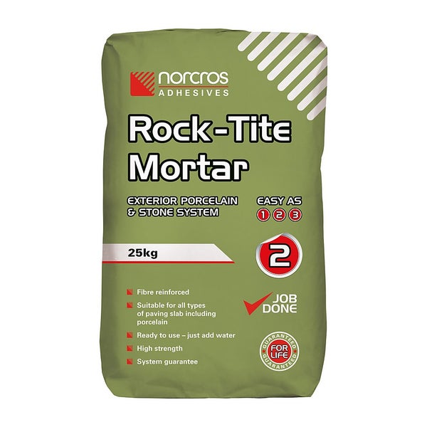Norcros Rock Tite Outdoor Tile Mortar 25kg Homebase