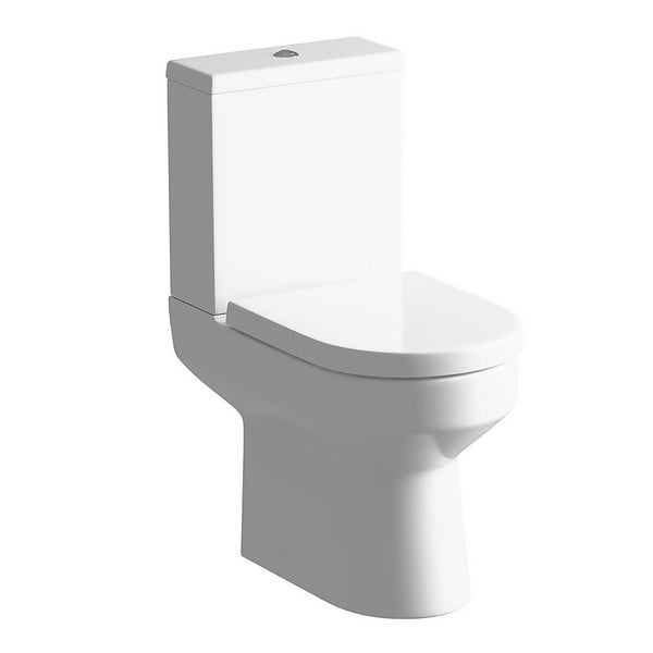 Trent Close Coupled Open Back Toilet and Seat Homebase