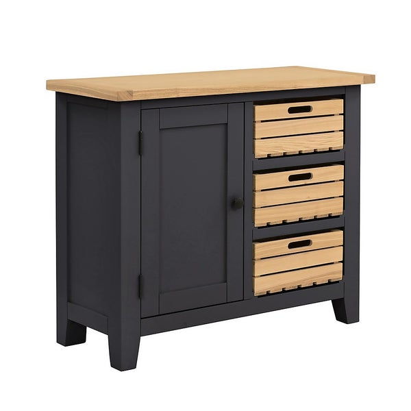 Offer Homebase Ashstead Small Sideboard - Oak & Charcoal