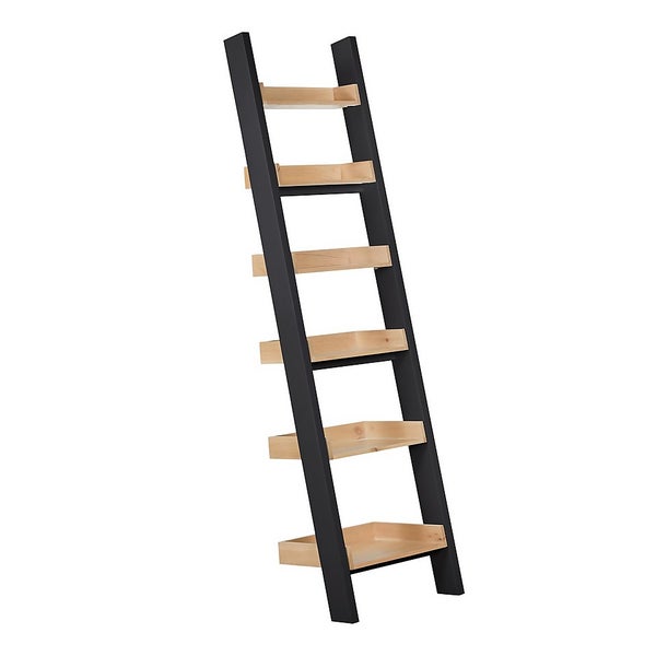 Ashstead Ladder Shelf Oak & Charcoal Homebase