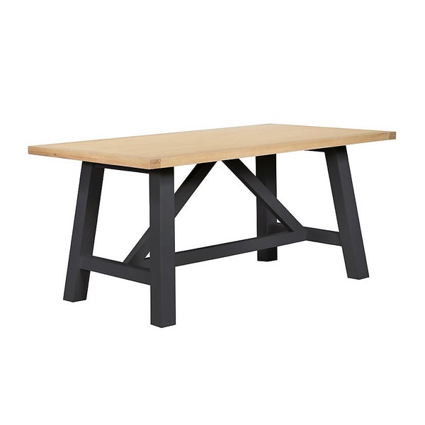 Ashstead Dining Table Oak & Charcoal Homebase