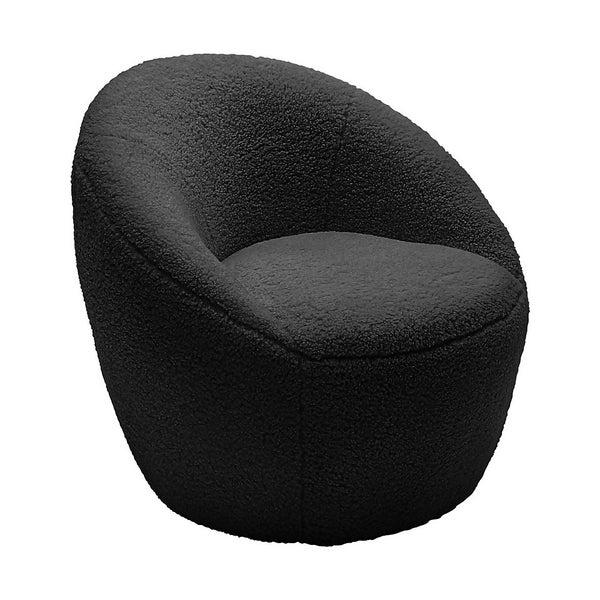 Bernie Boucle Chunky Tub Chair Black Homebase