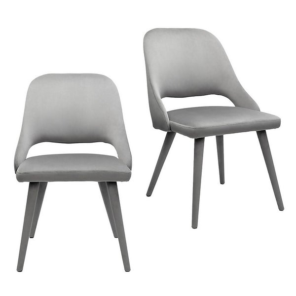 Oliver Upholstered Dining Chairs Set of 2 Grey Homebase