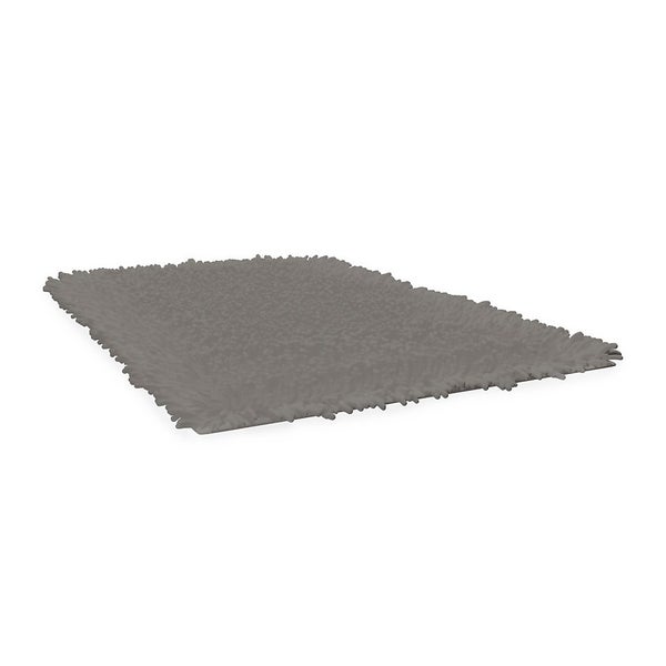 Chenille Bath Mat 80x50cm Grey Homebase