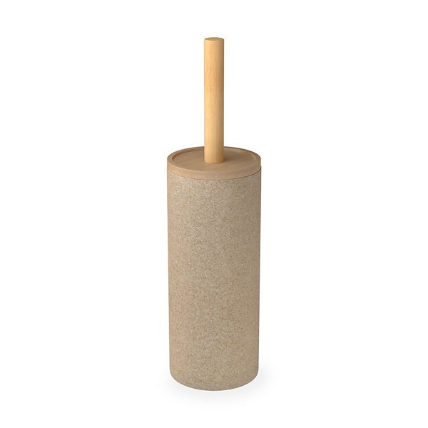 Homebase Edit Bathroom Toilet Brush and Holder Beige Resin Homebase