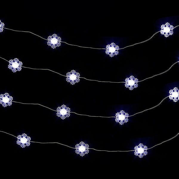 50 LED Snowflake Copper Wire Decorative Christmas String Lights