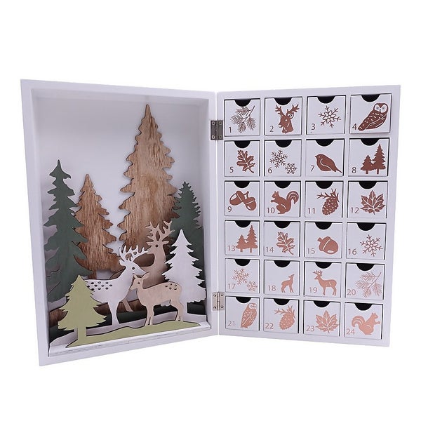 Wooden Book Christmas Advent Calendar Homebase