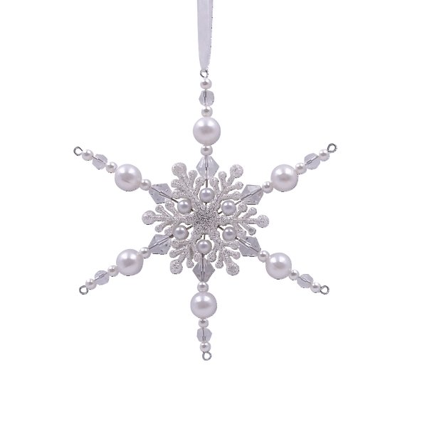 Pearl Star Shape Christmas Tree Decoration Homebase