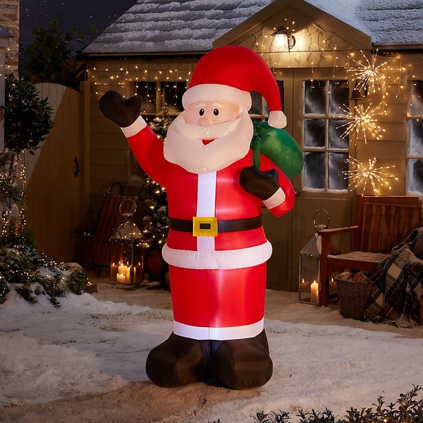 Offer Homebase 6ft Santa with Sack Christmas Inflatable