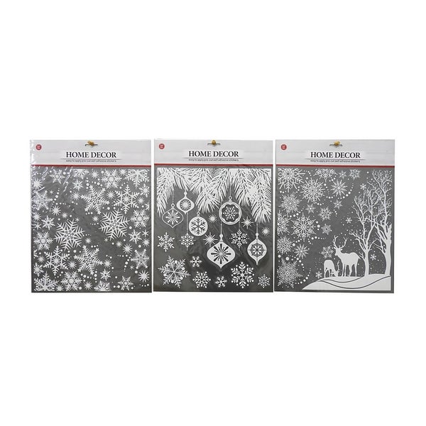 Snowflake Glitter Christmas Window Stickers Homebase