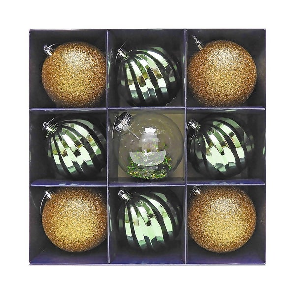 Refined Nature 100mm Christmas Tree Baubles Pack of 9