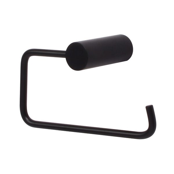 Square Toilet Roll Holder Black Homebase