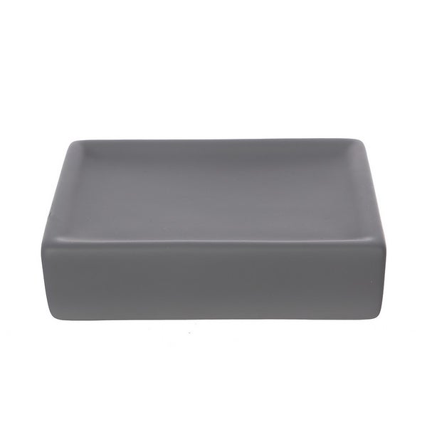 Ceramic Soap Dish Grey Homebase