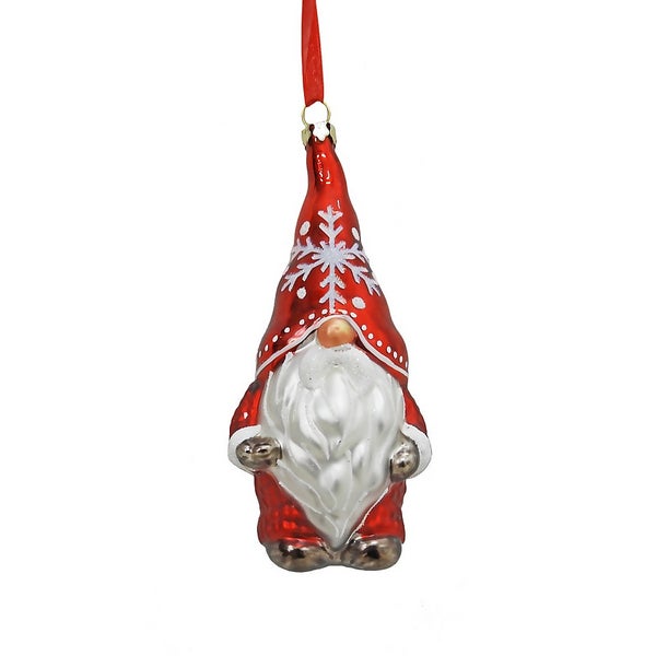 Gonk Red Glass Christmas Tree Decoration Homebase