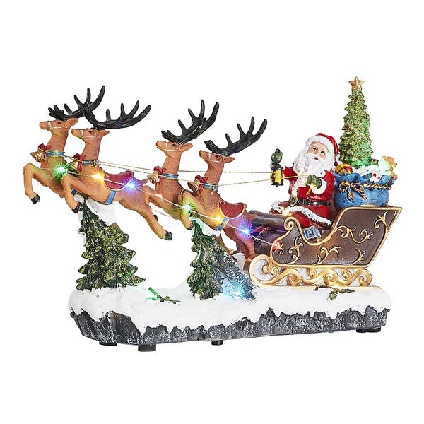 Christmas Santa Sleigh LED Christmas Decoration Homebase