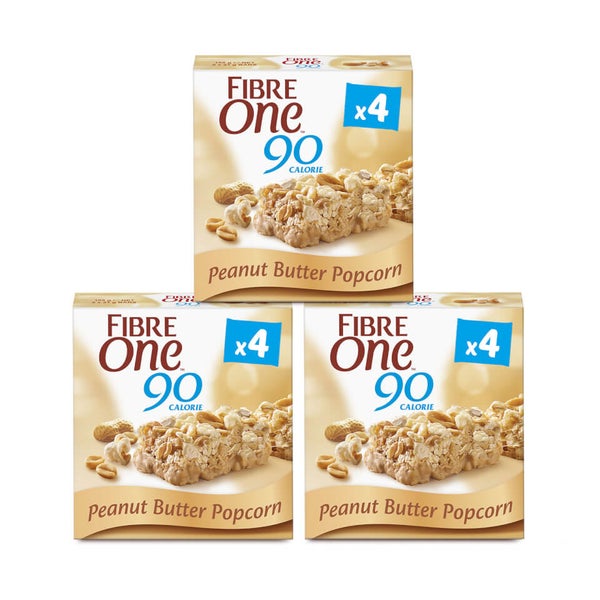 Peanut Butter Popcorn Bar (12 Bars) 90 Calorie Fibre One