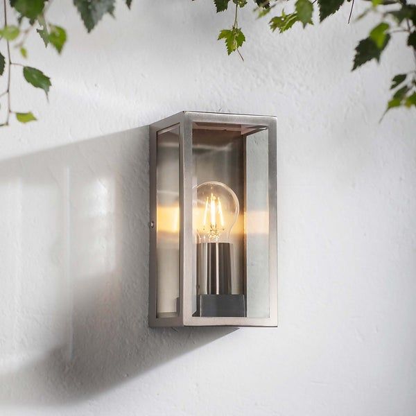 Oxford Outdoor Wall Light Stainless Steel Homebase