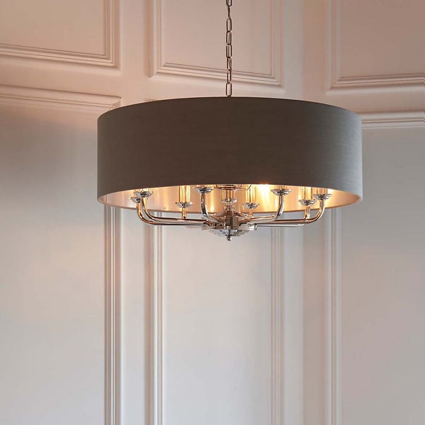 Highclere Pendant Light 6lt Nickel Homebase