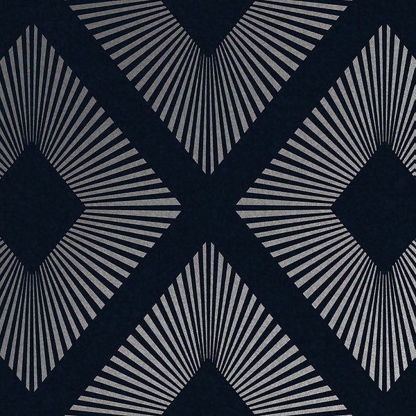 Next Deco Triangle Navy Wallpaper Homebase