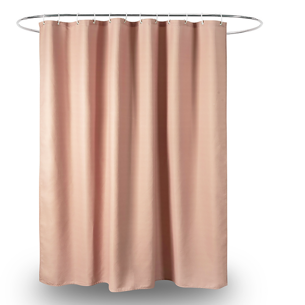 Homebase Waffle Blush Pink Shower Curtain Homebase