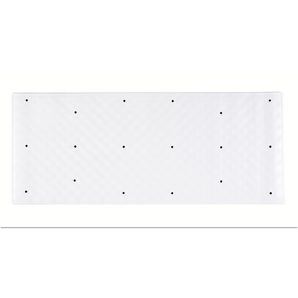 Extra Long Rubber Bath Mat White Homebase