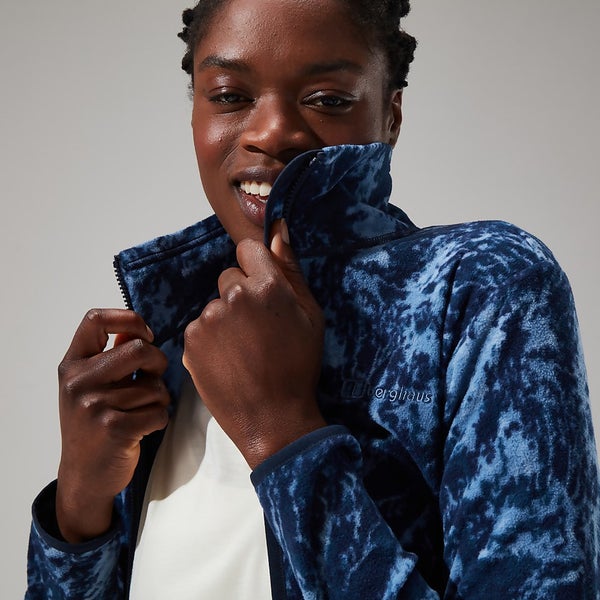 Women's Navala Full Zip Fleece in Blue/Dark Blue | Berghaus