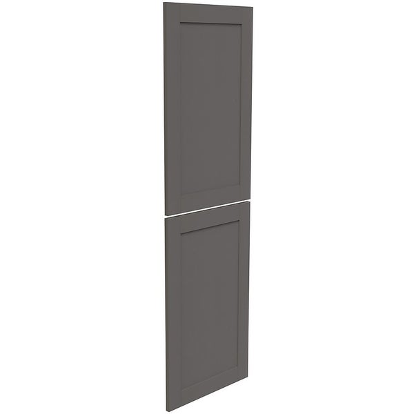 Classic Shaker Kitchen Larder Door (Pair) (H)976 x (W)597mm - Dark Grey ...
