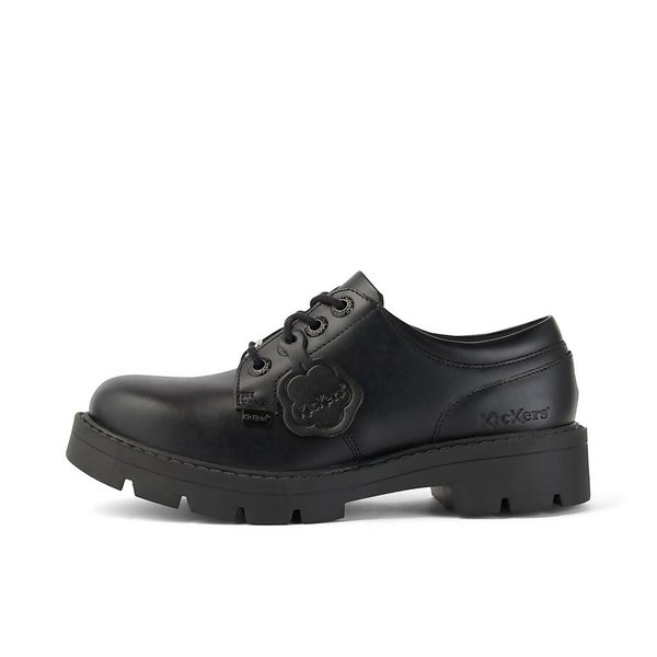 Adult Womens Kori Derby Leather Black Kickers